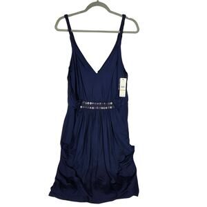 Laundry by Shelli Segal Navy Blue Cocktail Dress 6 Event Glam Lux Party Gala NWT